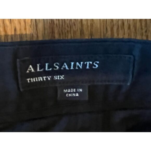 ALLSAINTS Black Casual Button Fly Chino Kato Skater Pants Trousers  Mens Size 36 - Picture 4 of 12
